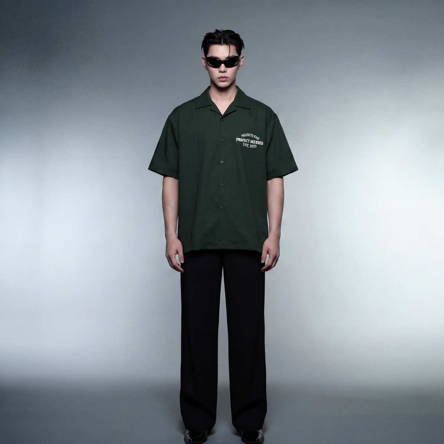 Myugen Cultured Club -90 Bowling Shirt Forest Green