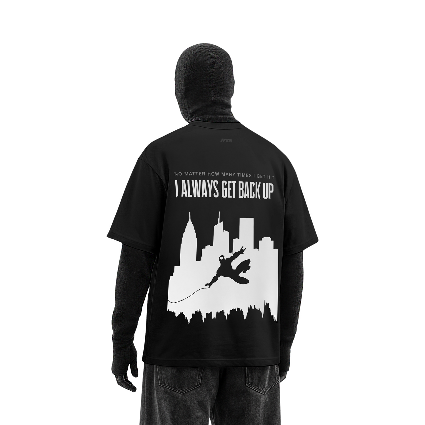 Myugen Get Back Up Oversized T-Shirt Black