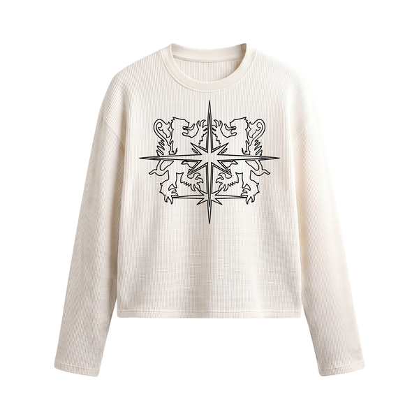 Myugen Axis Waffle Long Sleeve Off White