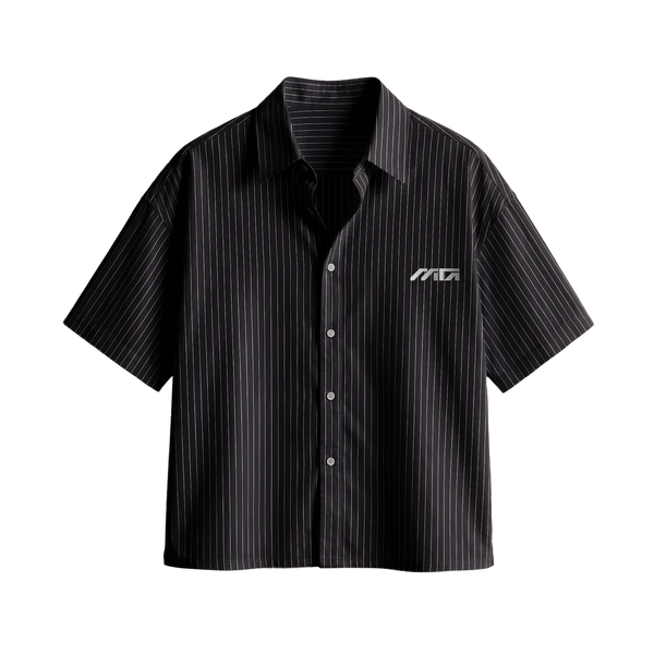Myugen California Striped Boxy Shirt Black