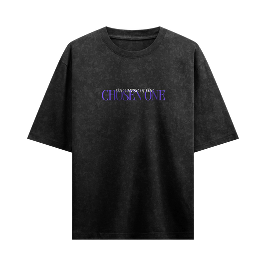 Myugen Chosen One Acid Wash Oversized T-Shirt Black