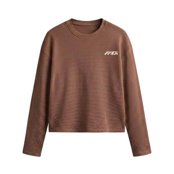 Myugen Construct Waffle Long Sleeve Brown