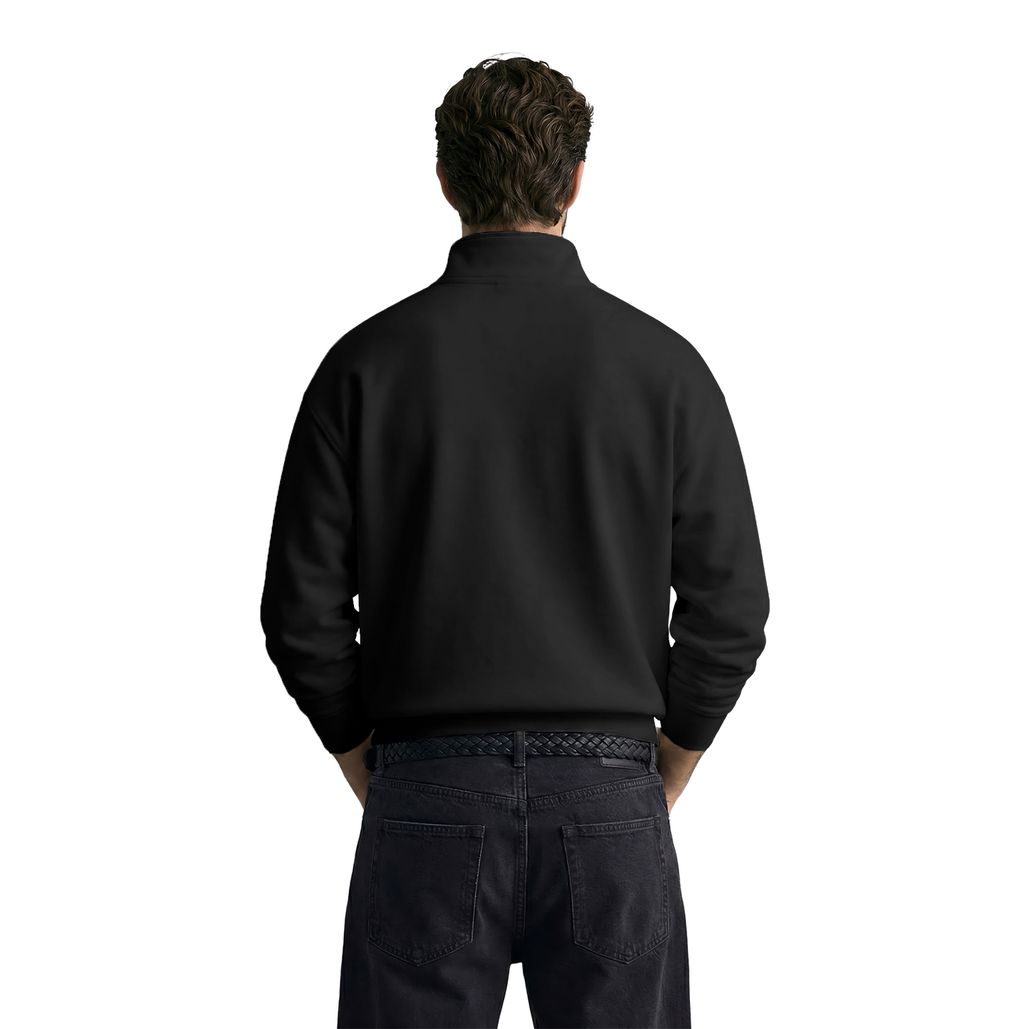 Myugen Cultured Club Black Quarter-Zip Sweatshirt Timeless Winterwear Exclusive