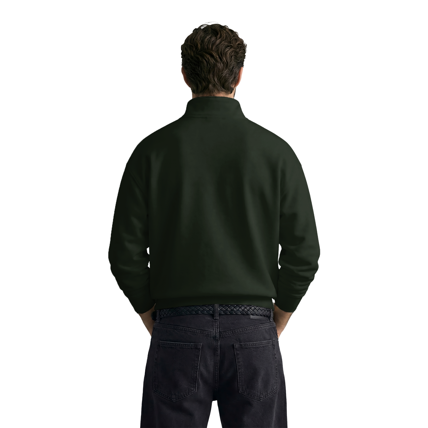 Myugen Cultured Club Olive Quarter-Zip Sweatshirt Timeless Winterwear Exclusive