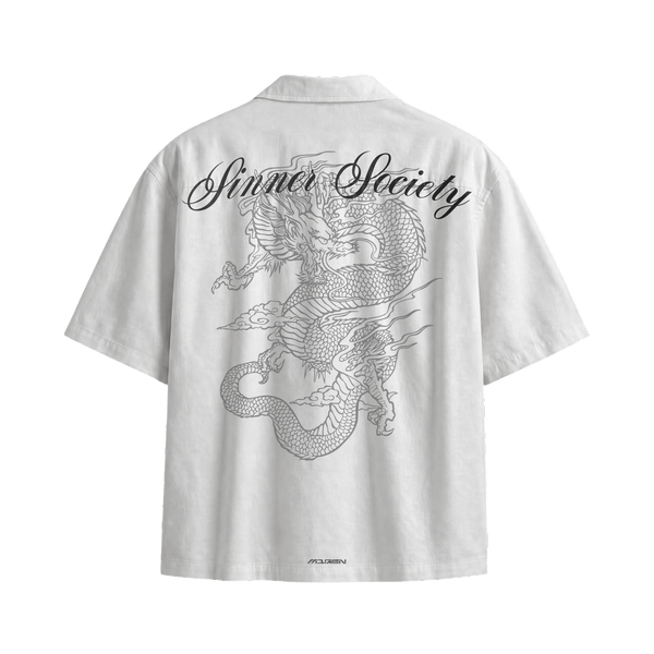 Myugen Sinner Society Bowling Shirt White