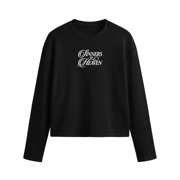 Myugen Sinners In heaven Waffle Long Sleeve Black