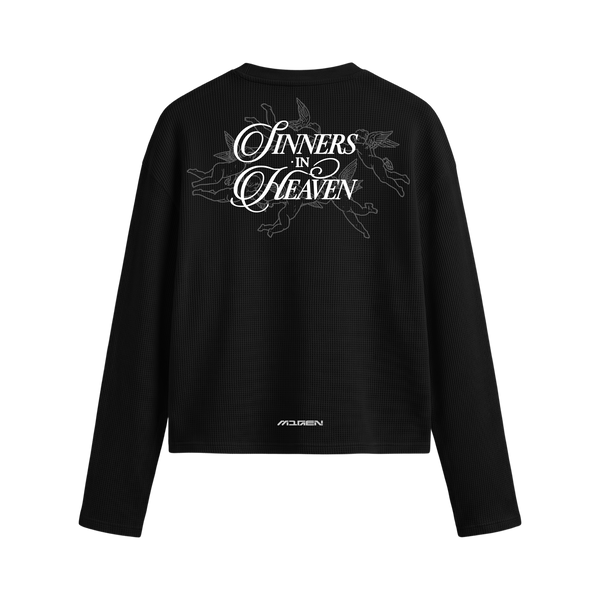 Myugen Sinners In heaven Waffle Long Sleeve Black