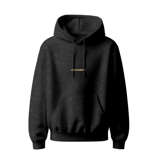 Myugen St Gangsta Acid Wash Oversized Hoodie Black