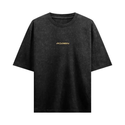 Myugen St Gangsta Acid Wash Oversized T-Shirt Black