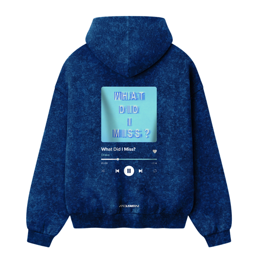 Myugen Iceman Acid Wash Oversized Hoodie Navy