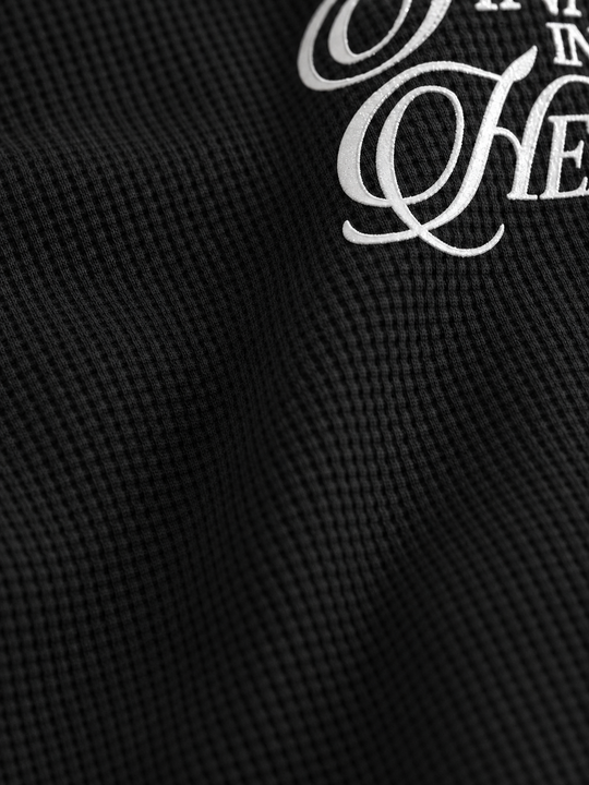 Myugen Sinners In heaven Waffle Long Sleeve Black