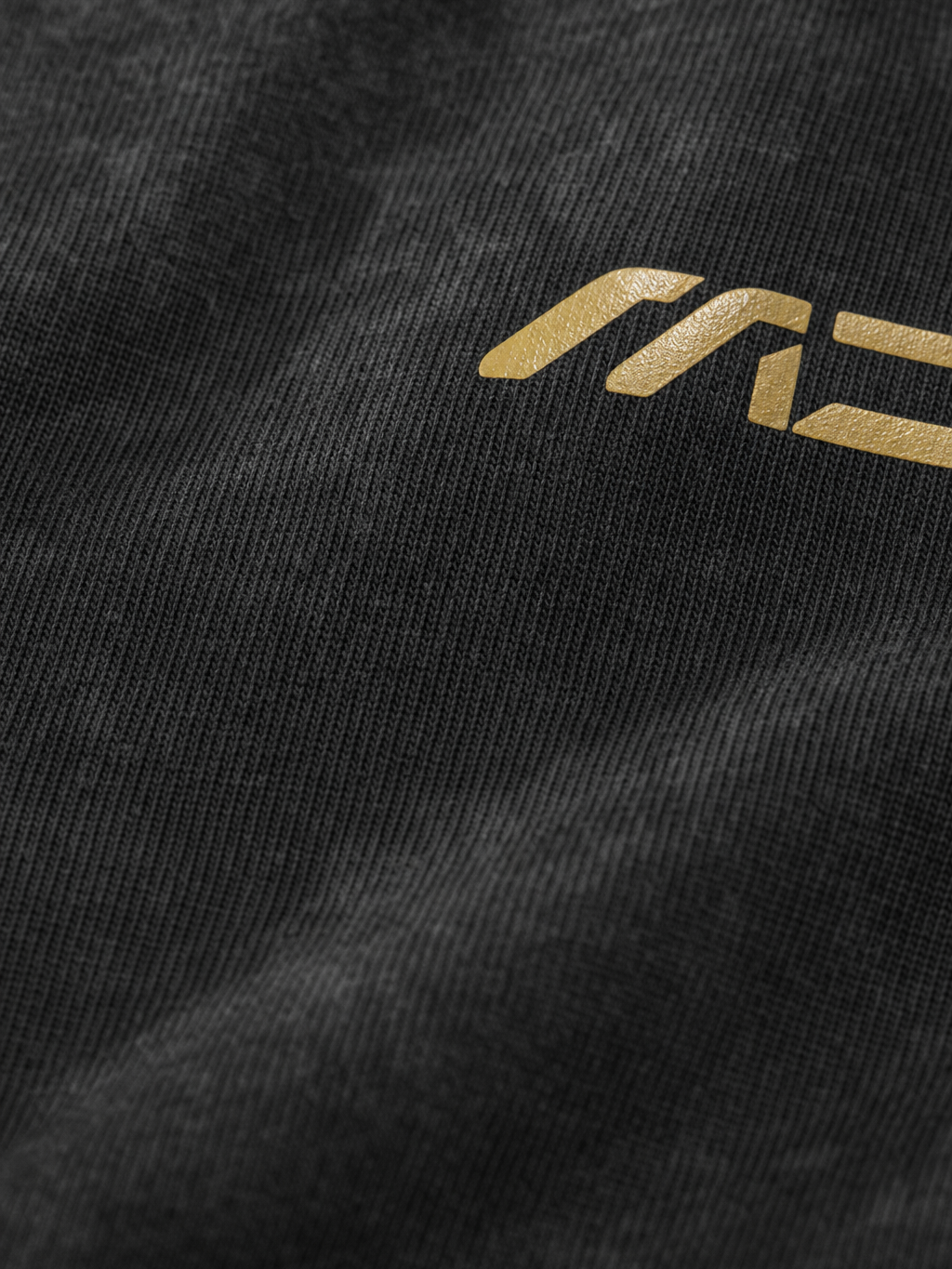 Myugen St Gangsta Acid Wash Oversized T-Shirt Black – close-up detail