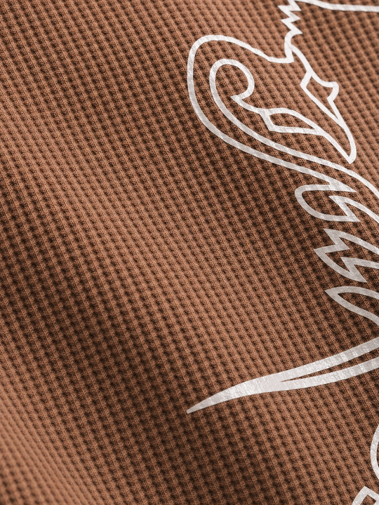 Myugen Axis Waffle Long Sleeve Brown