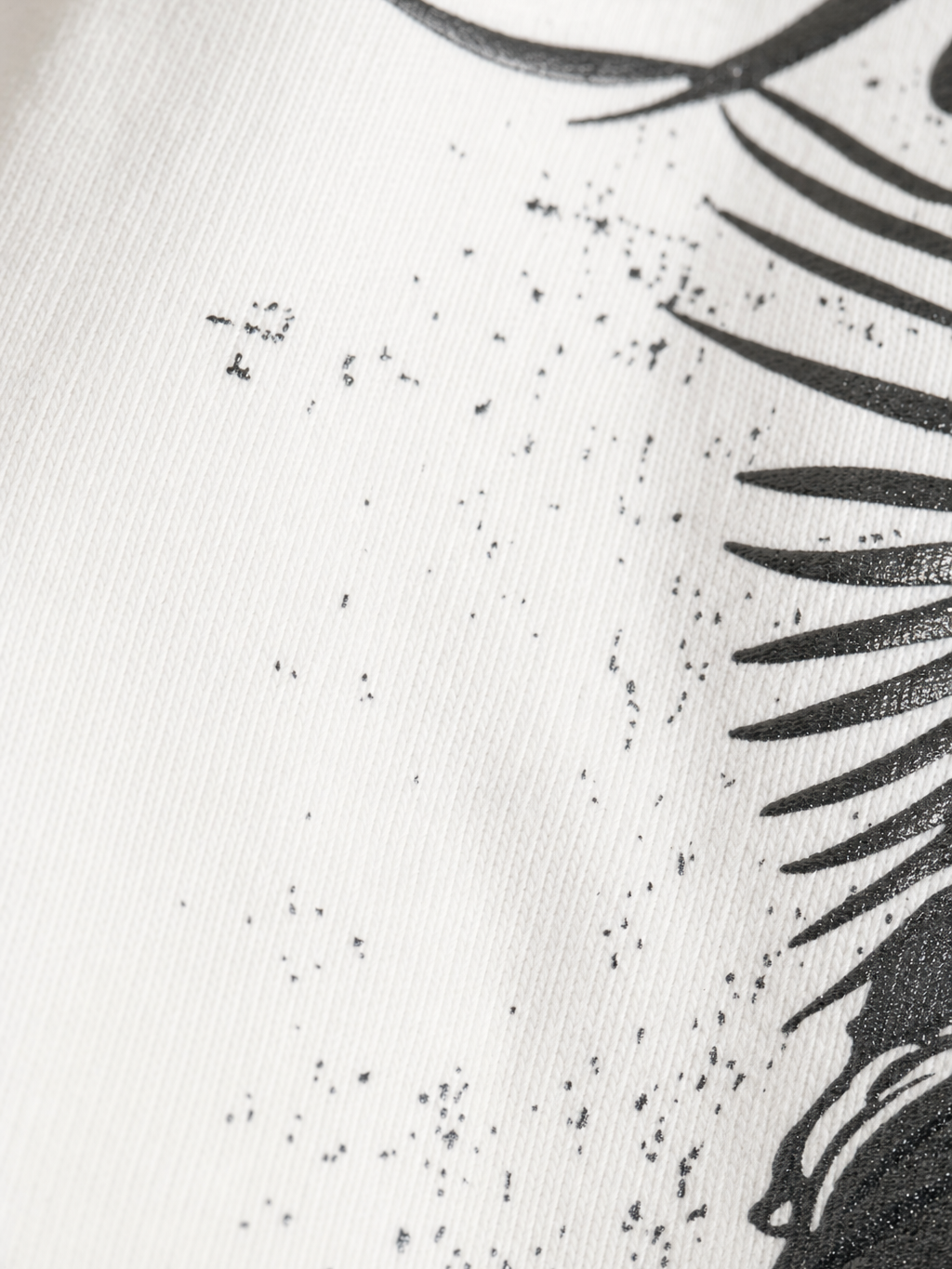 Myugen Sinner Society Oversized Full Sleeve T-Shirt White – close-up detail