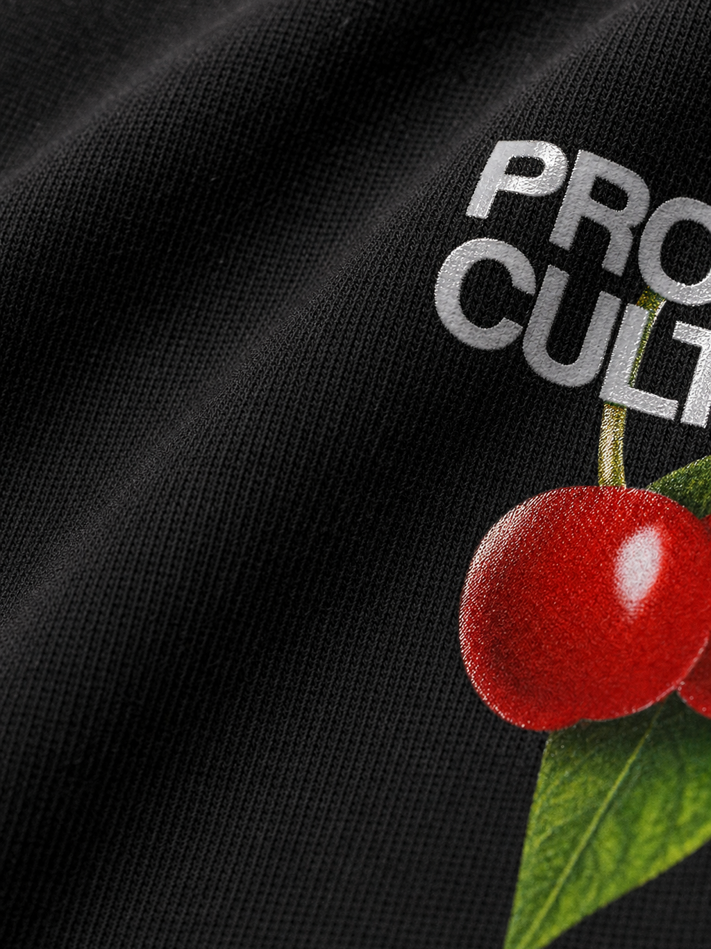 Myugen Cultured Society Oversized T-Shirt Black – close-up detail