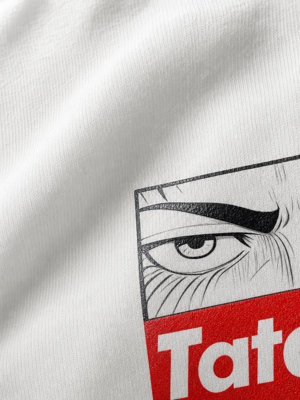 Myugen Attack On Titan Tatakae Rumbling Oversized T-Shirt White – close-up detail