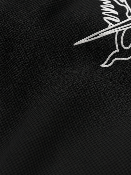 Myugen Axis Waffle Long Sleeve Black