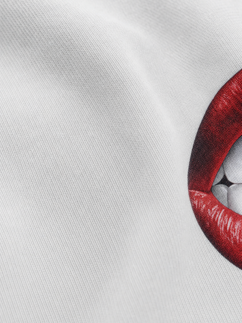 Myugen Bite Oversized T-Shirt White – close-up detail