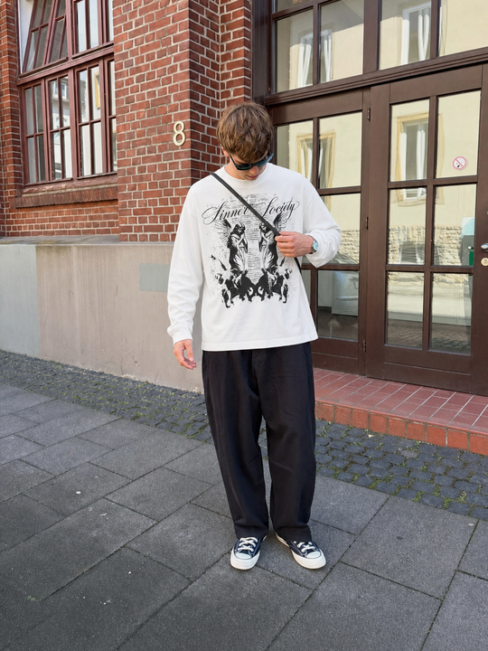 Myugen Sinner Society Oversized Full Sleeve T-Shirt White