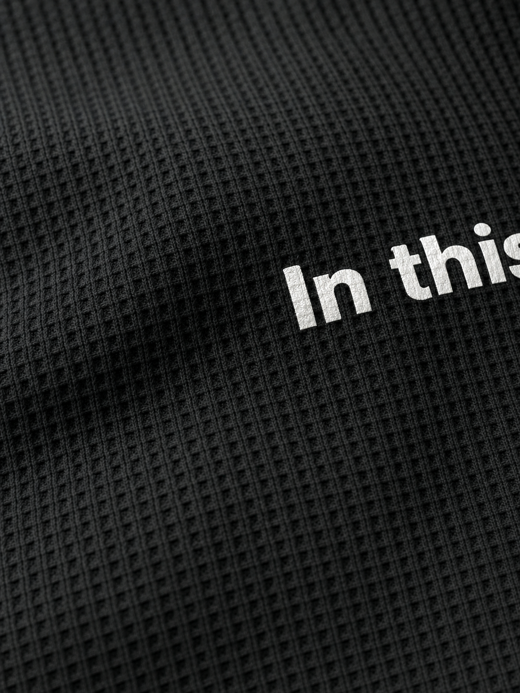Myugen Orbit Waffle Long Sleeve Black – close-up detail