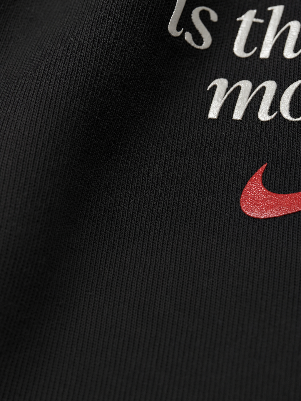 Myugen Nike Bitches Quarter Zip T-Shirt Black – close-up detail