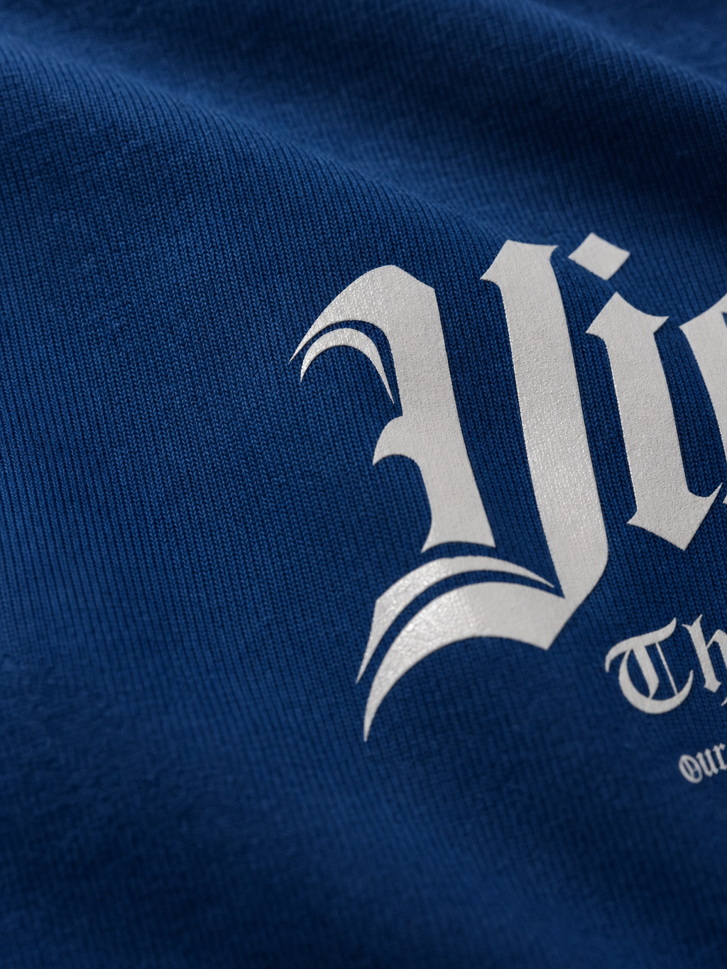Myugen Victory Legacy Oversized T-Shirt Blue – close-up detail