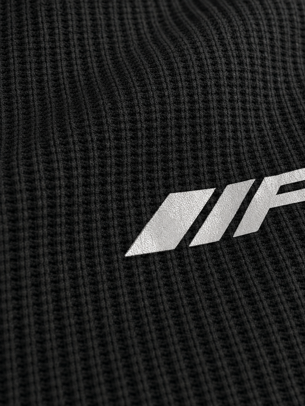 Myugen Construct Waffle Long Sleeve Black – close-up detail