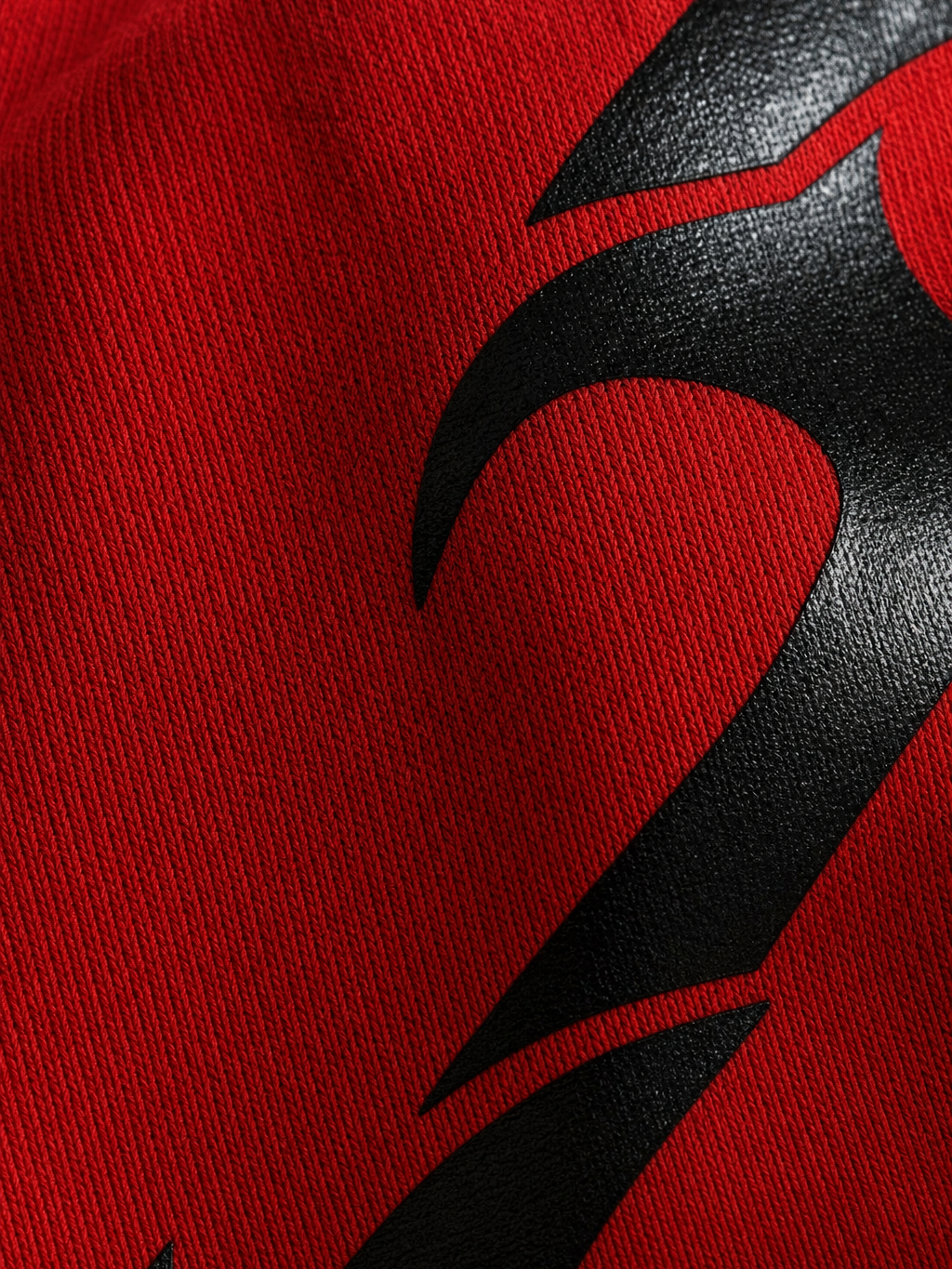 Myugen Spider Mark Full Sleeve T-Shirt Red [Limited Edition] – close-up detail