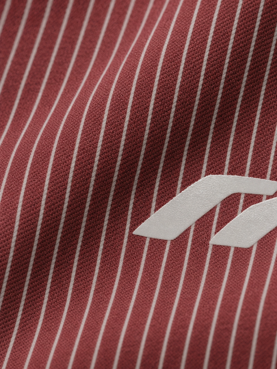 Myugen Cultured Club Striped Boxy Shirt Maroon