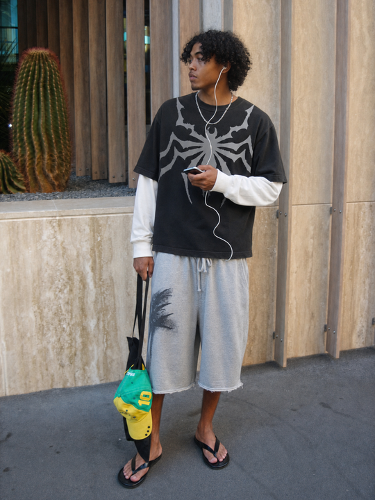 Myugen Spider Web Double Layer T-Shirt Black [Limited Edition]