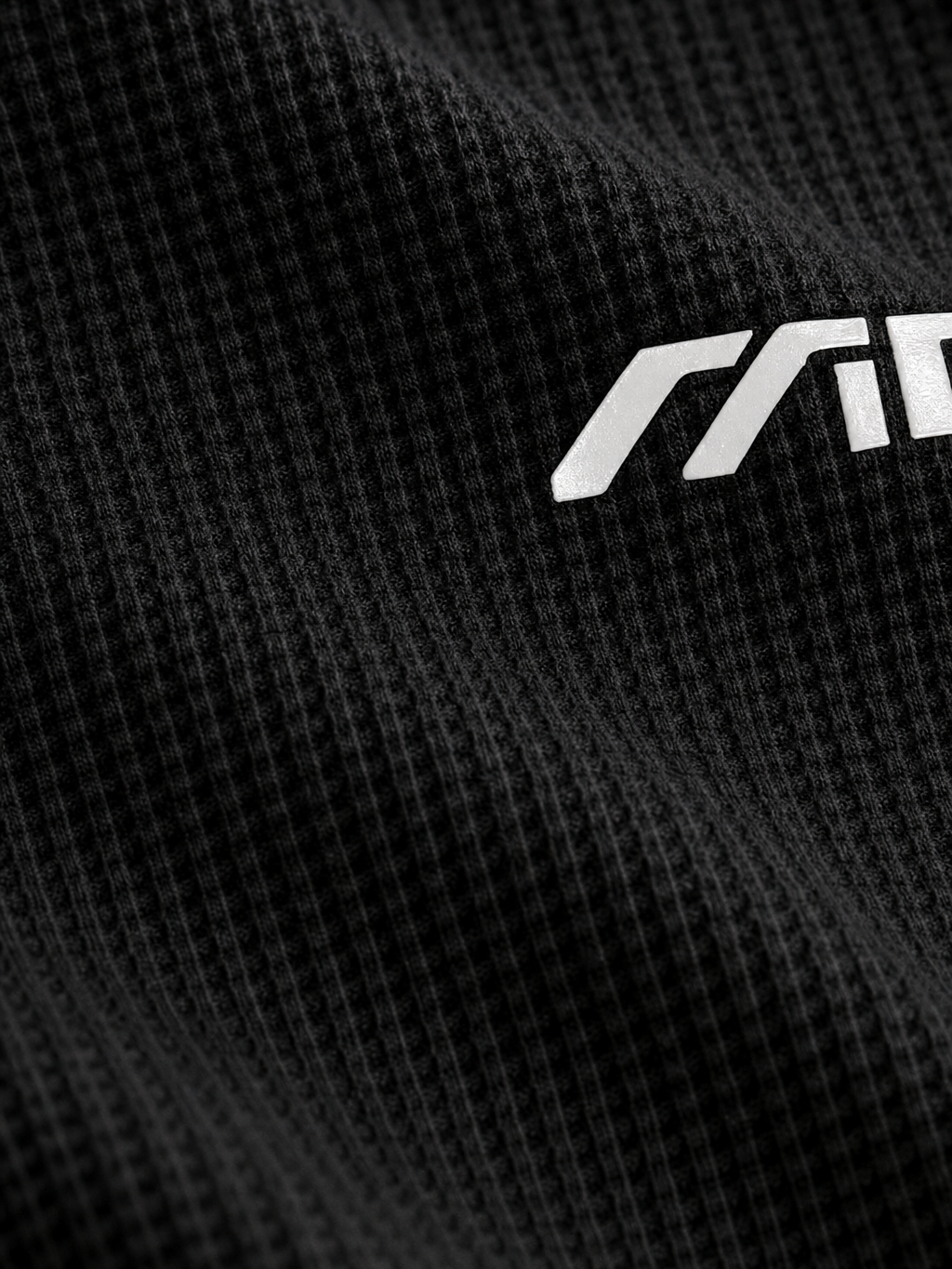 Myugen Sinner Society Waffle Long Sleeve Black – close-up detail