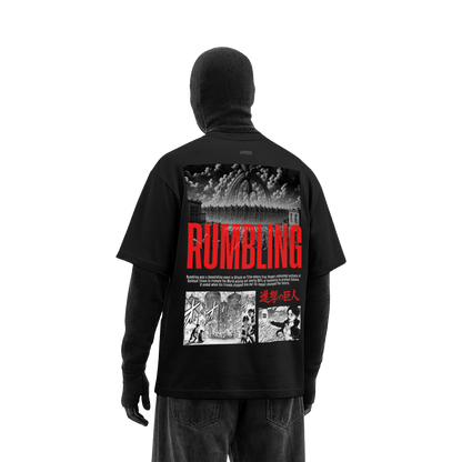 Myugen Attack On Titan Tatakae Rumbling Oversized T-Shirt Black
