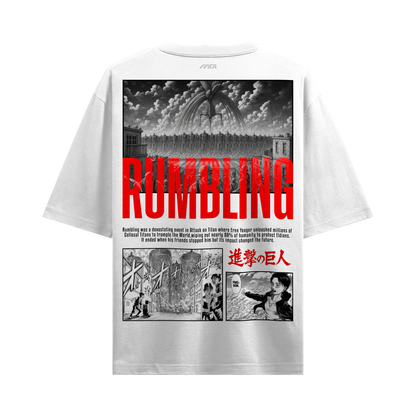 Myugen Attack On Titan Tatakae Rumbling Oversized T-Shirt White