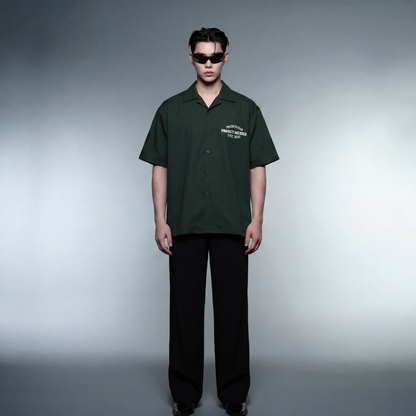 Myugen Cultured Club -90 Bowling Shirt Forest Green