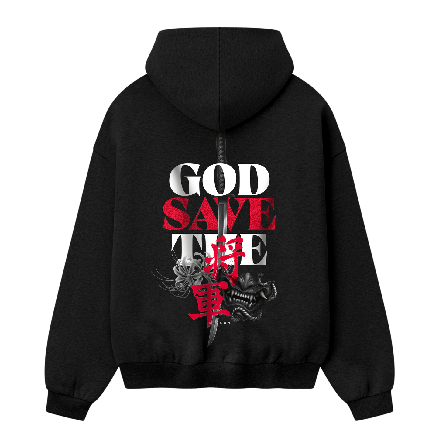 Myugen God Save The Shogun Oversized Hoodie Black