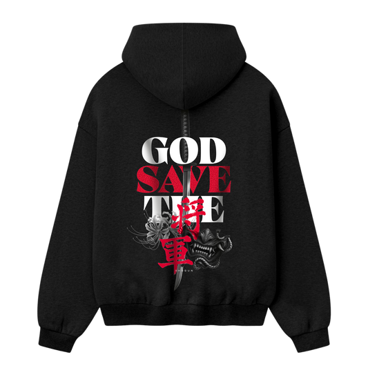 Myugen God Save The Shogun Oversized Hoodie Black