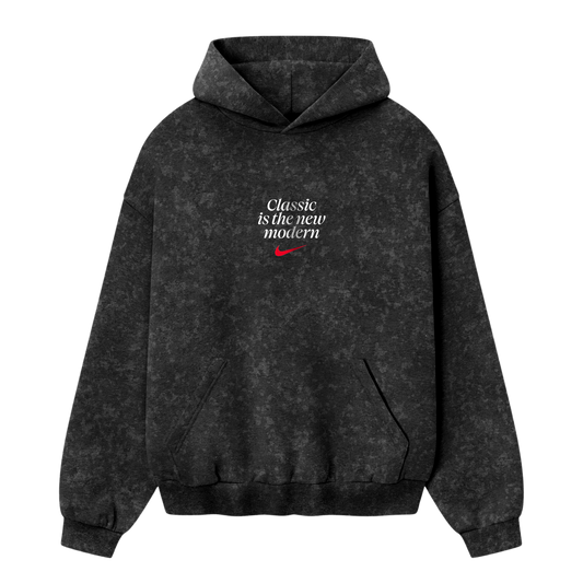 Myugen Nike Bitches Acid Wash Oversized Hoodie Black