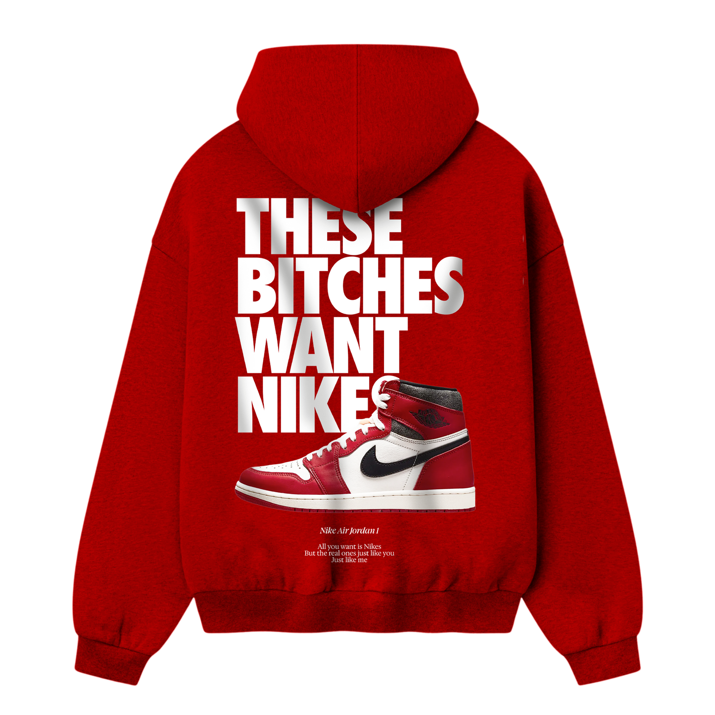 Myugen Nike Bitches Oversized Hoodie Red