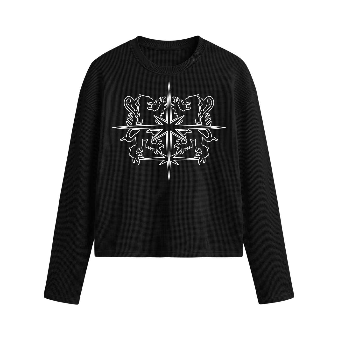Myugen Axis Waffle Long Sleeve Black