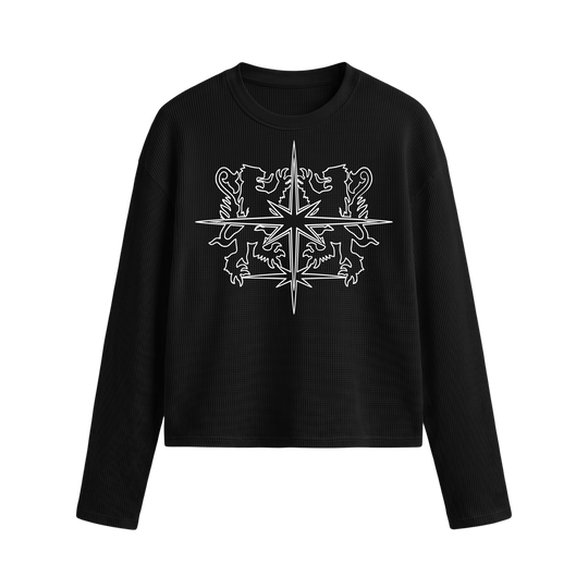 Myugen Axis Waffle Long Sleeve Black