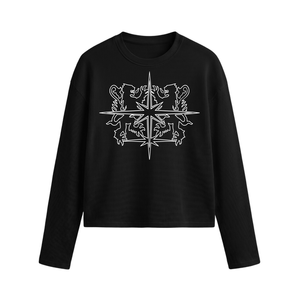 Myugen Axis Waffle Long Sleeve Black