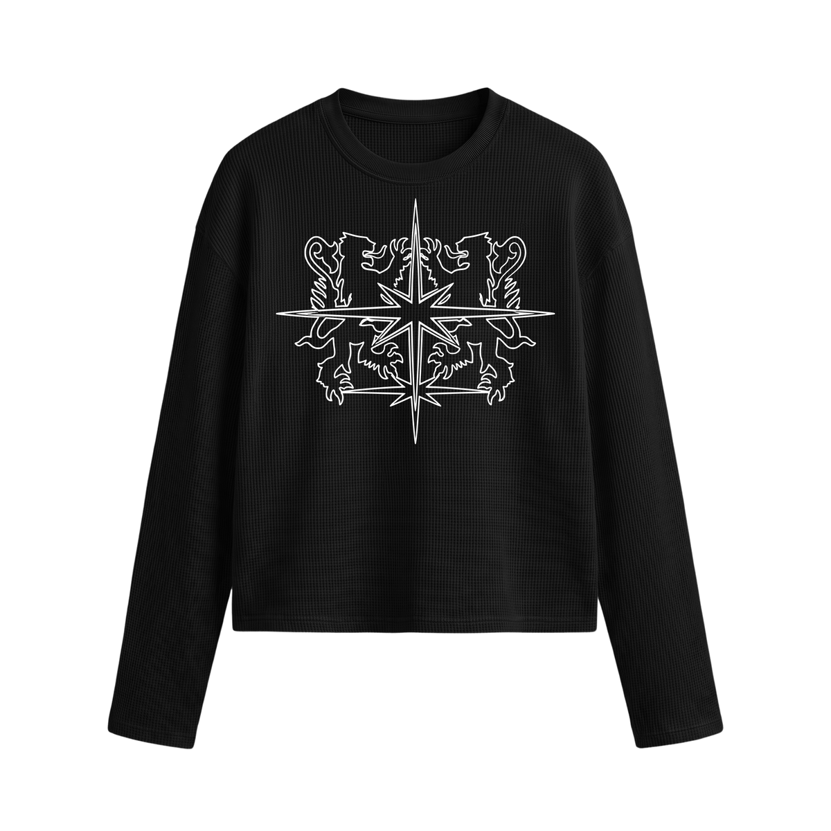 Myugen Axis Waffle Long Sleeve Black