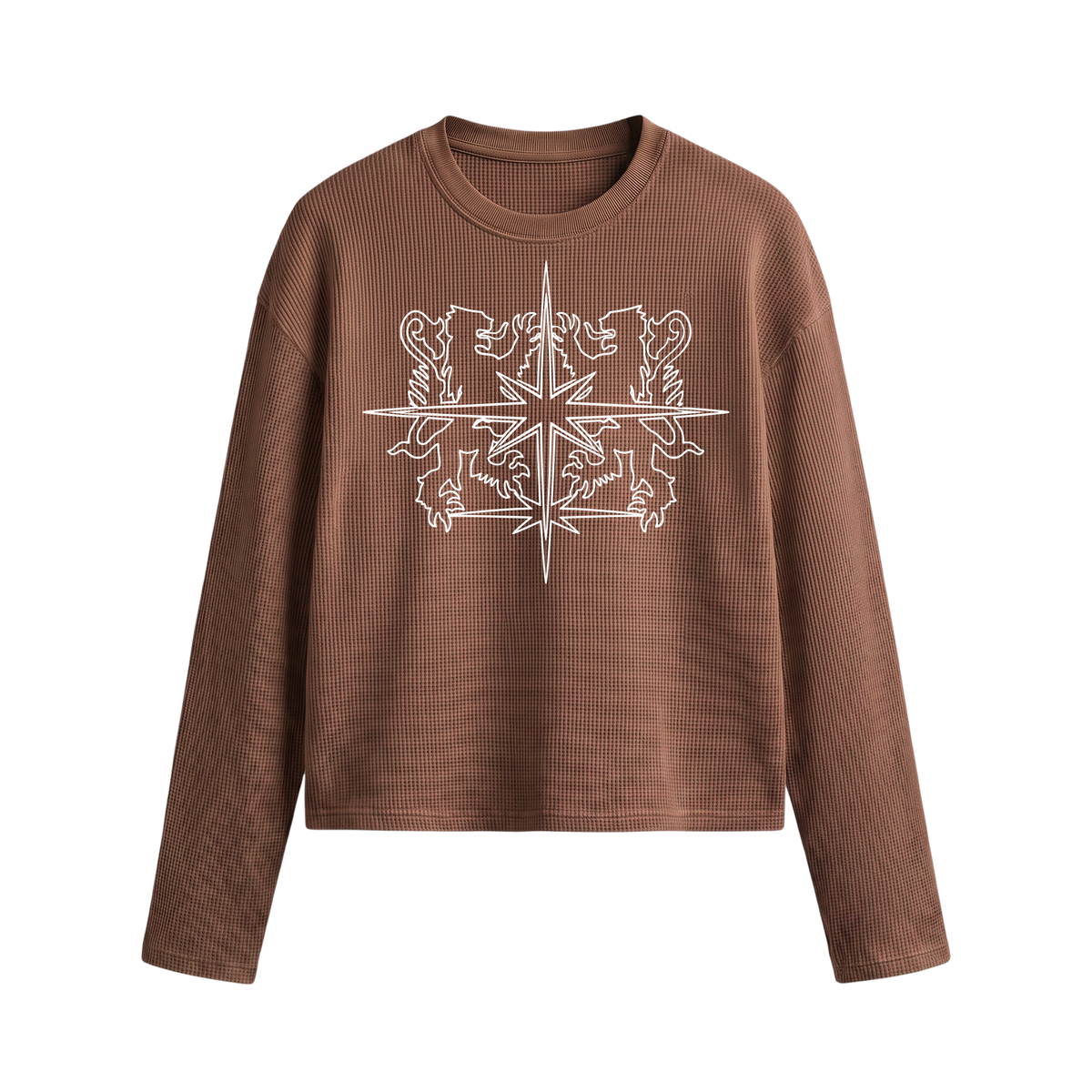 Myugen Axis Waffle Long Sleeve Brown