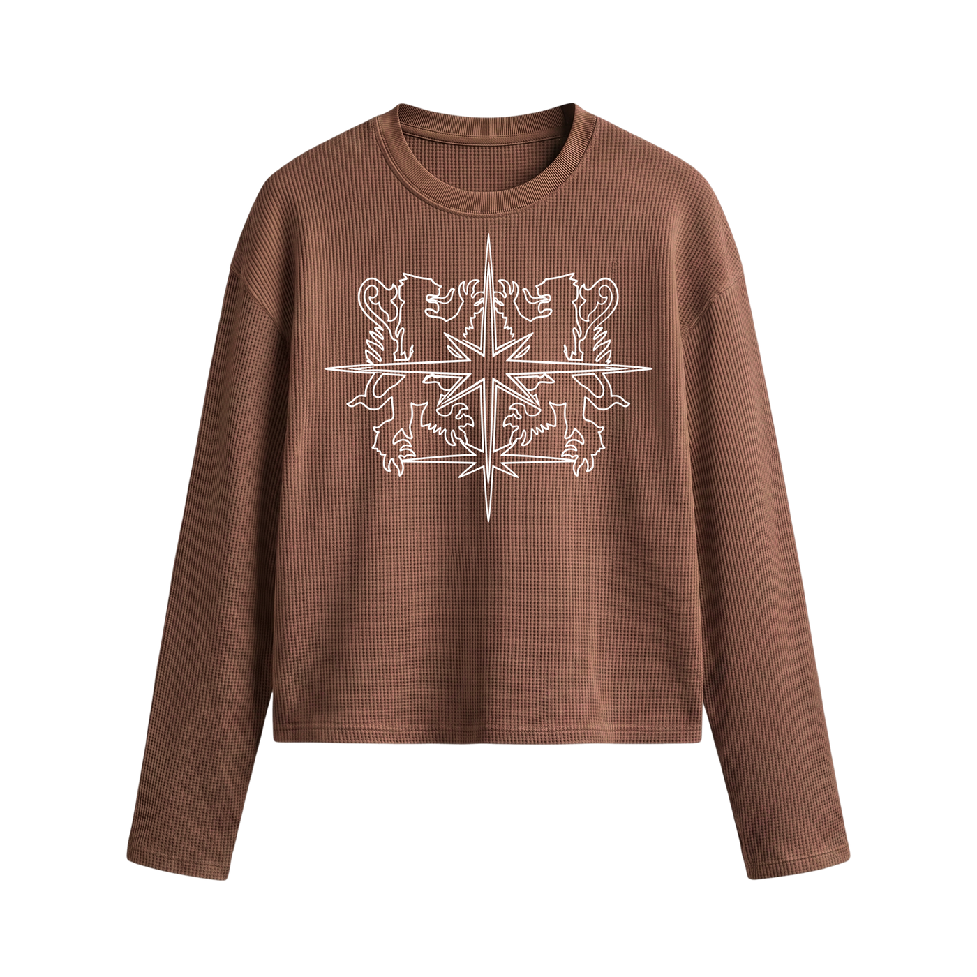 Myugen Axis Waffle Long Sleeve Brown