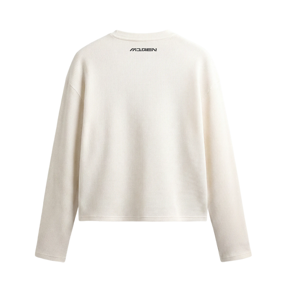 Myugen Axis Waffle Long Sleeve Off White