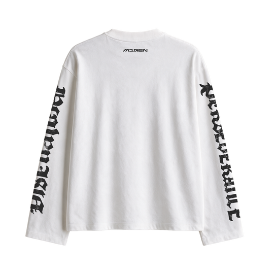 Myugen Beileve Oversized Full Sleeve T-Shirt White