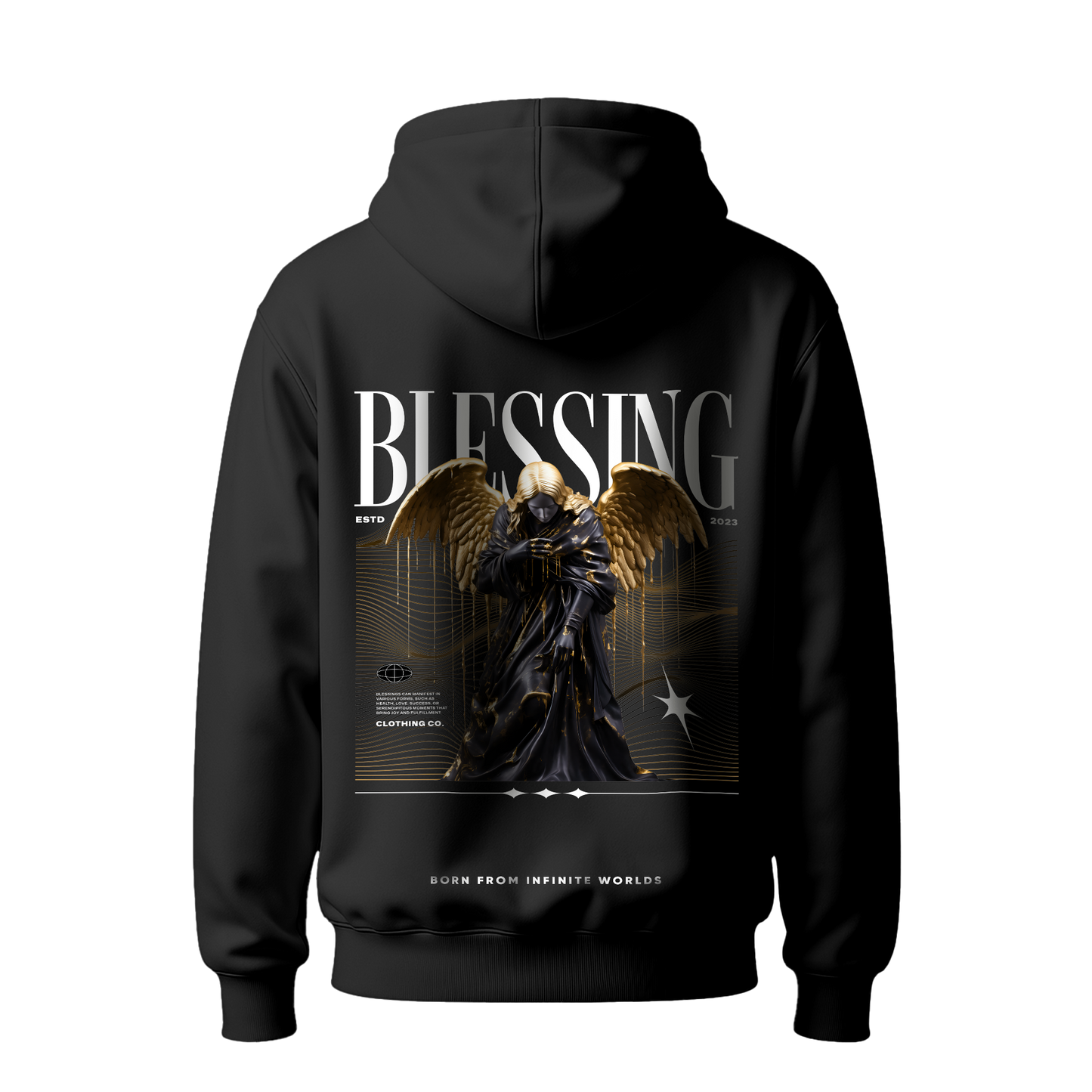 Myugen Blessing Oversized Hoodie Black