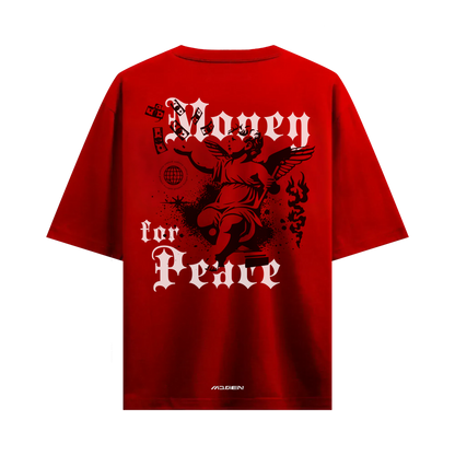 Myugen Born to Be Paid Oversized T-Shirt Red