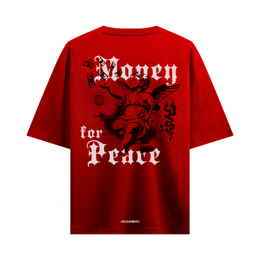 Myugen Born to Be Paid Oversized T-Shirt Red