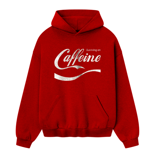 Myugen Caffeine Oversized Hoodie Red